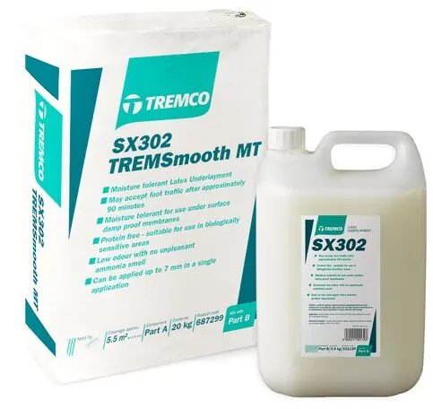 Tremco SX302 Moisture Tolerant Latex Underlayment (Unit) smoothing compound or DPM